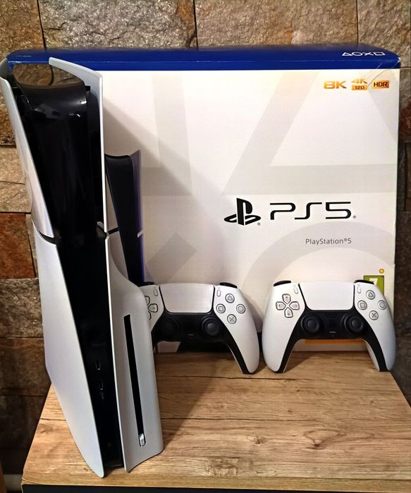 Ps5/PlayStation 5 Slim Disc 4K/8K/120 FPS 1 TB SSD cu +20 jocuri FC 25,FarCry6,NFS.. + 1 Controller Wirelles Original Sony