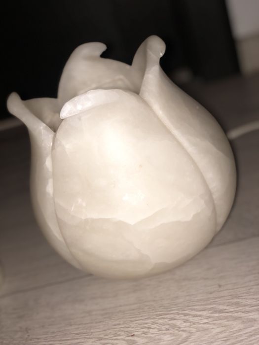 Mid Century  Superbe 2 Lampa de masa alabastru/ marmura