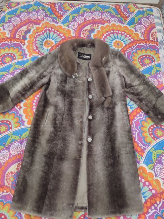 Шуба из МУТОНА длинная