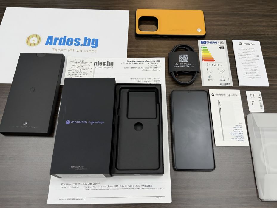 КАТО НОВ 512GB Motorola Signature Ardes Гаранция до 2028 г. Blue