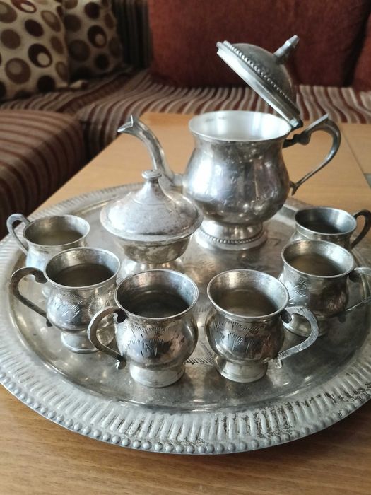 Ретро сервиз за кафе посребрен