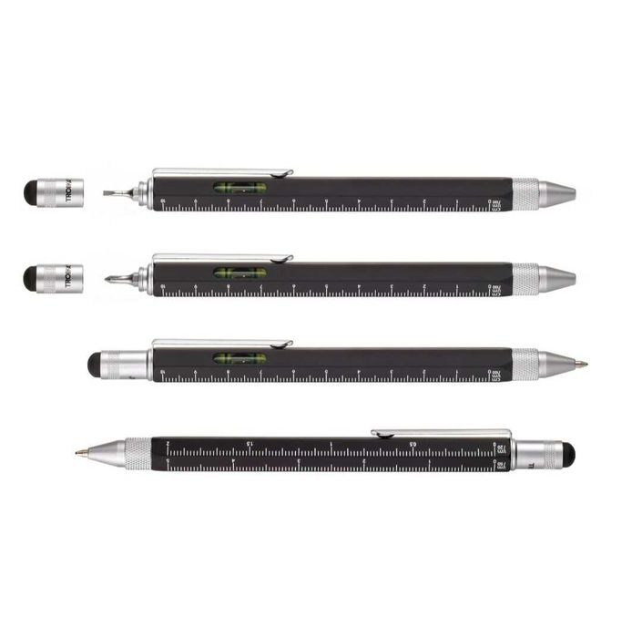 Многофункционална метална химикалка Troika Construction черна