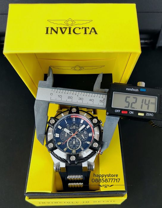 часовник INVICTA Bolt Gunmetal Silver 52 mm, Инвикта нов