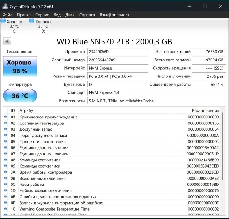 Внешний SSD на 2TB