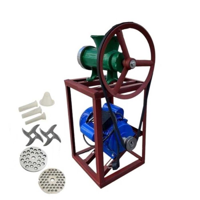 Чугунена месомелачка 32-ри номер с електромотор и стойка