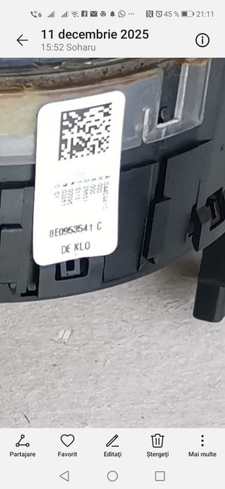 Banda spira spirala airbag volan audi a4 b6 1.9 tdi 8E0953541C