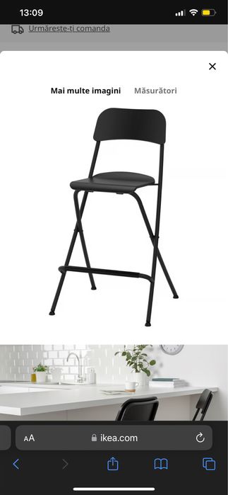 Scaun de bar pliabil Ikea