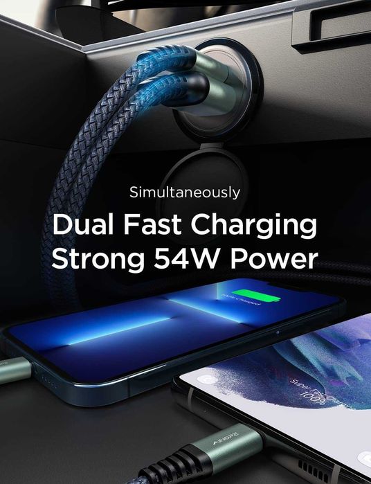 Автомобильное зарядное устройство для телефона Ainope 54W (USBA/USBC)