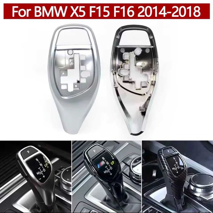 Trim ornament schimbător viteze capac joystick mască chrome BMW X5 X6 F15 F16 2013-2018 61319346827 61319346823