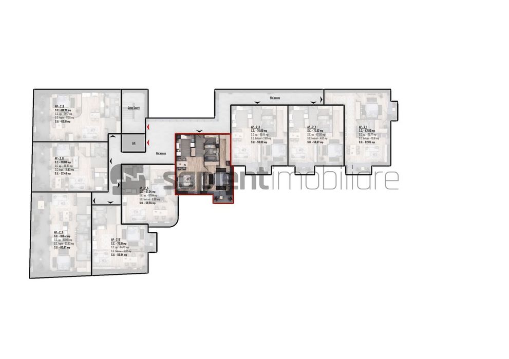 Apartament nou, modern cu 2 camere - Ultracentral -  Cuza Voda