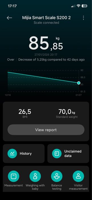 Напольные умные весы Xiaomi scale s200