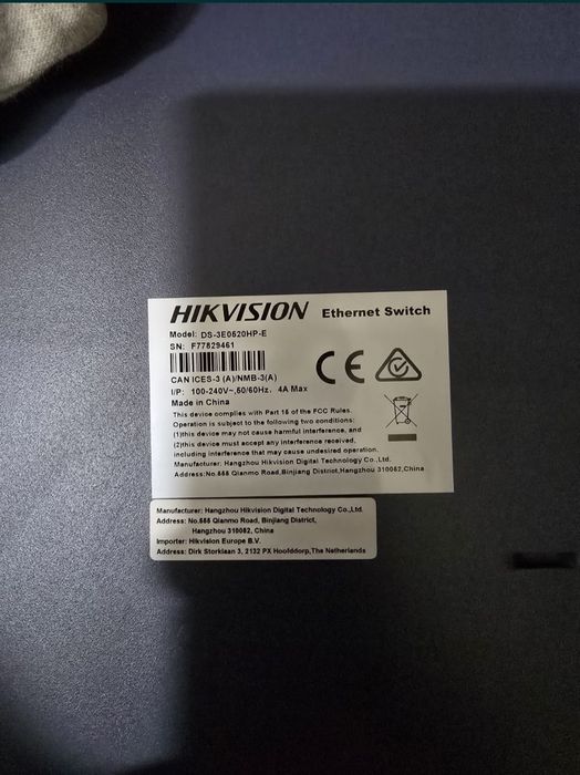 Hikvision Poe Pro 16p +2 combi sfp