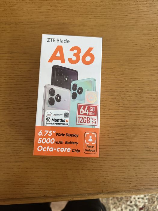 Смартфон ZTE Blade A36 64GB Black