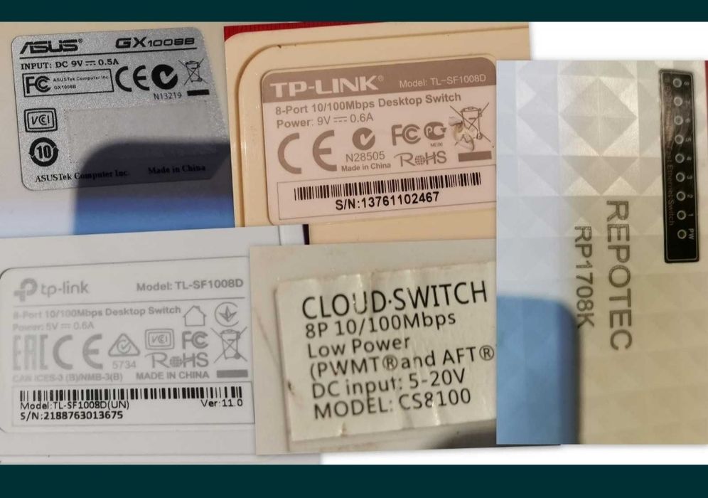 Router Tp-Link D-Link Switch TP-Link Asus AP Unifi-Ubiquiti