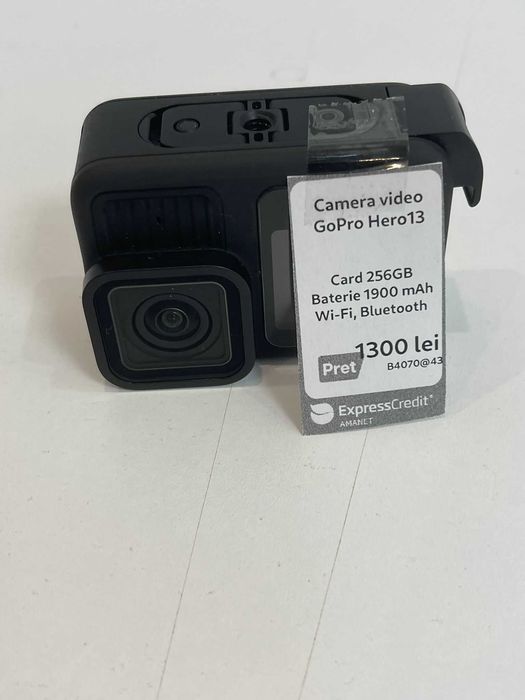 (Ag43) GoPRo Hero 13 Black +Card SD 256GB B4070 24 Luni Garantie!