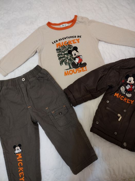 Детски комплект със ватирано яке Мики Маус