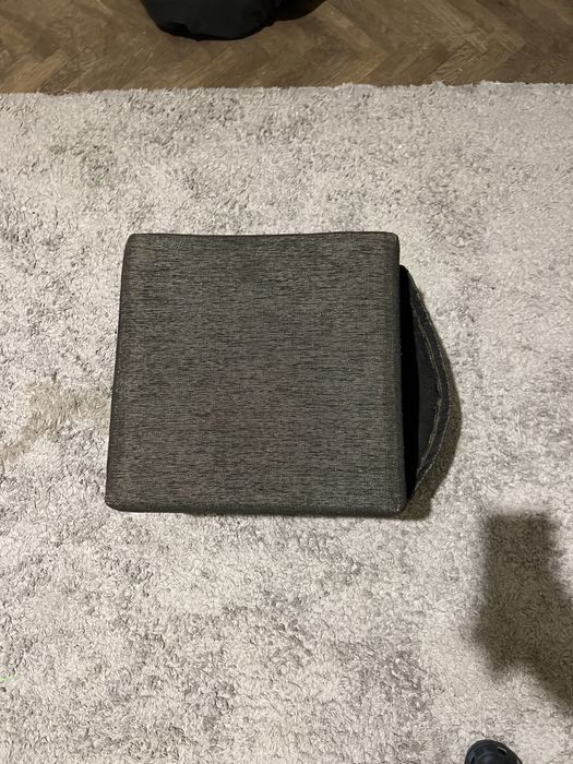 Taburet stofa neagra 50 x 50 x 50 cm - doua bucati