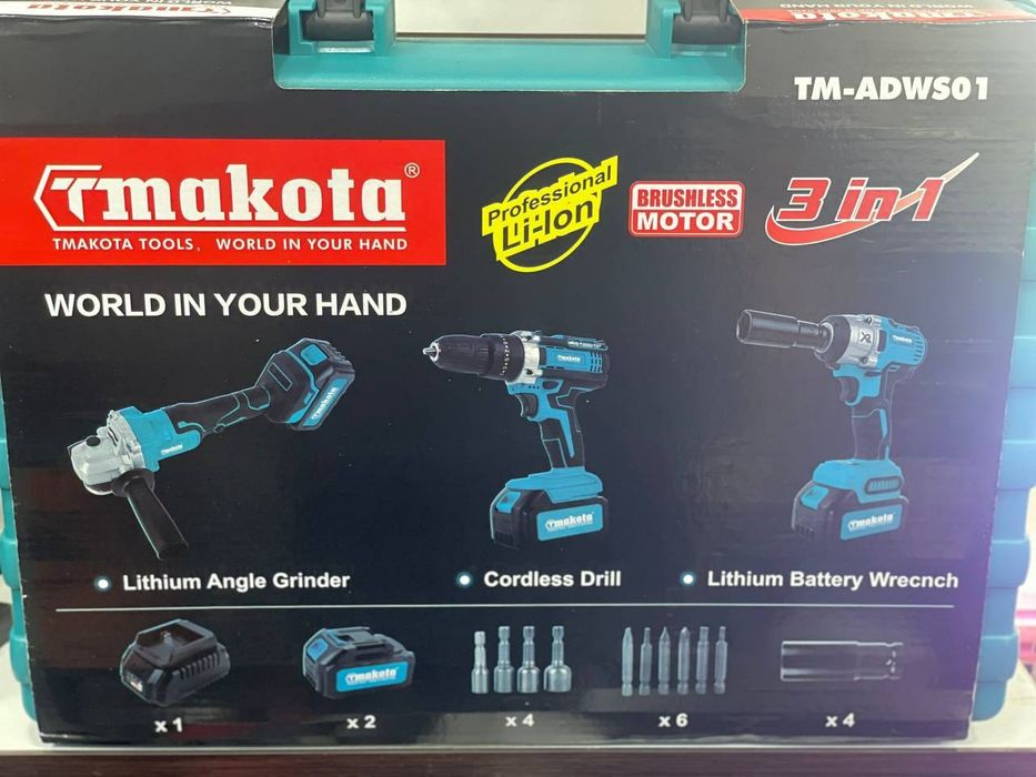 Болгарка+гайкавёрт+шрупавёрт
3в1 набор 68в
Болгарка+гайкавёрт+шрупавёр