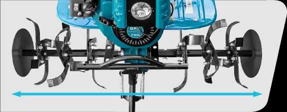 Motocultor Dakard HS1000BNEW, 8CP cu roti si freze - DKD1000BNW8