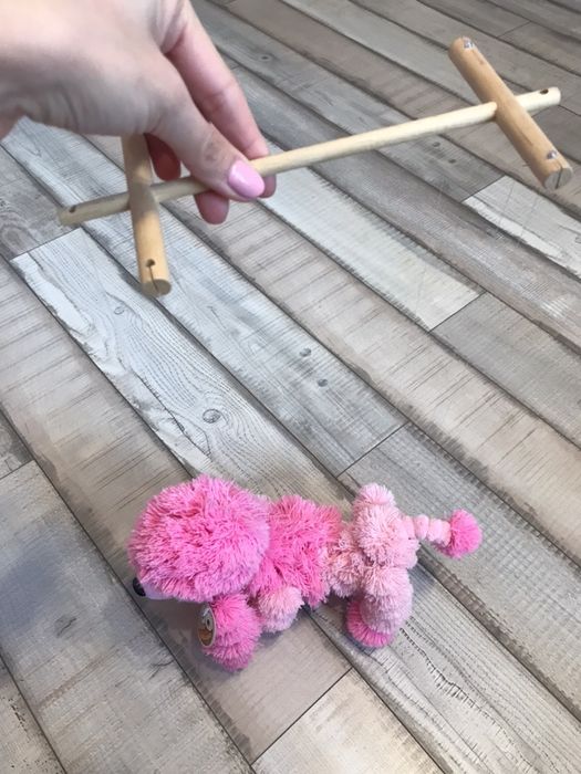 Пухкаво розово куче за куклен театър