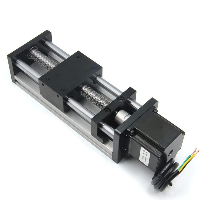 Șurub cu bile de ghidare cu axă optică dublă de 100 mm Befenybay SFU1605 cu motor pas cu pas NEMA23 pentru router CNC