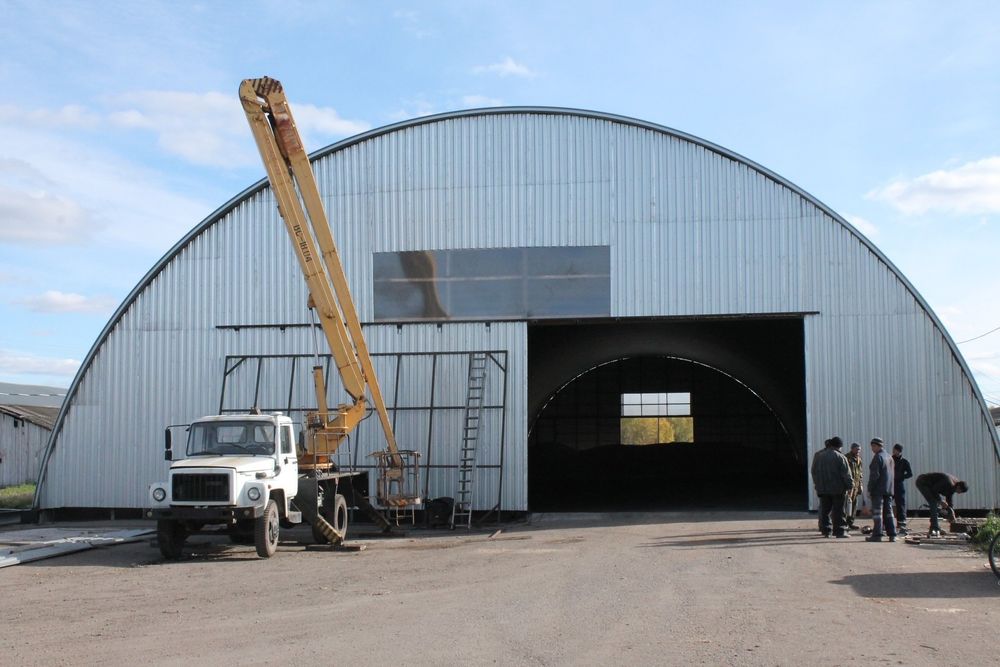 Ангар Бескаркасный Строительство