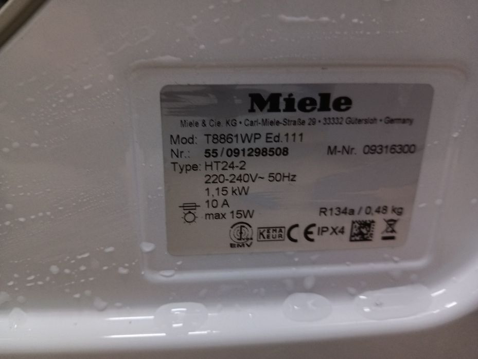 Сушилня с термопомпа Миеле Miele T 8861 WP 8кг А+++ Made in Germany 2 години гаранция