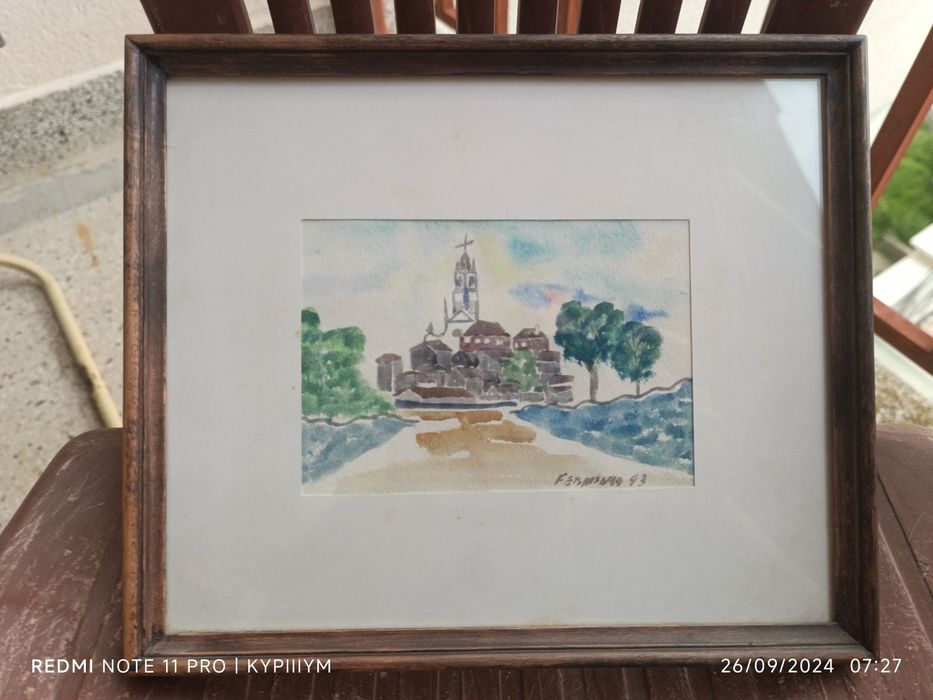 3 три малки картини от акварелни бои!