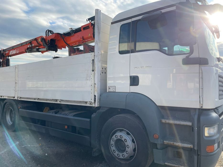 MAN TGA 26360 Vand MAN TGA 26360, din 2008, 522.000 km, macara atlas 186.3 din 2019.