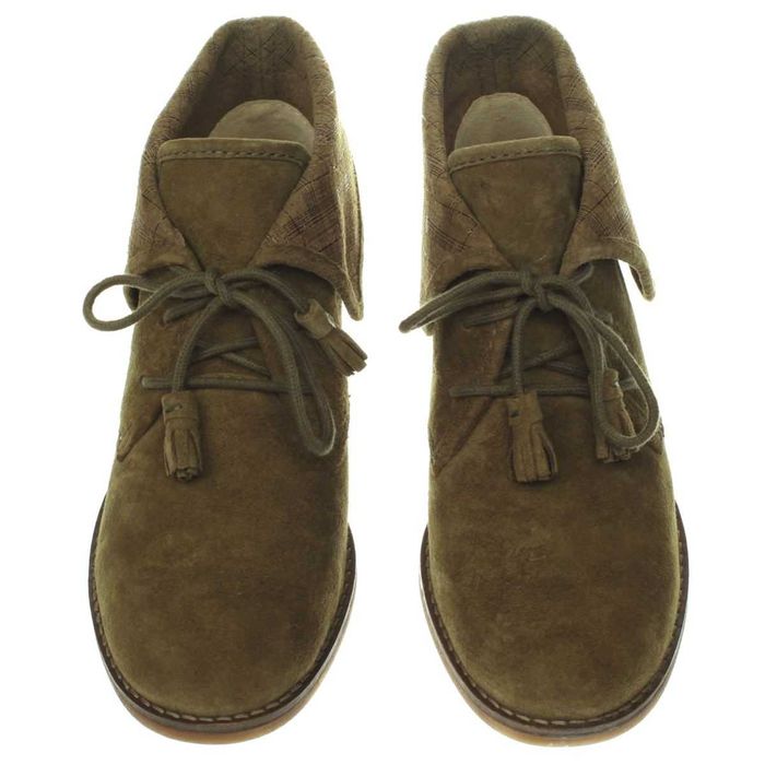 HUSH PUPPIES № 38 – Дамски боти ест. велур "KHAKI BOOTS" нови с кутия
