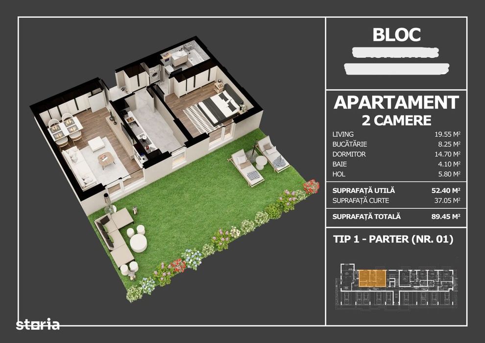 Apartament 2 camere - Curte privata – Popesti | Sos. Oltenitei — fotografia 1
