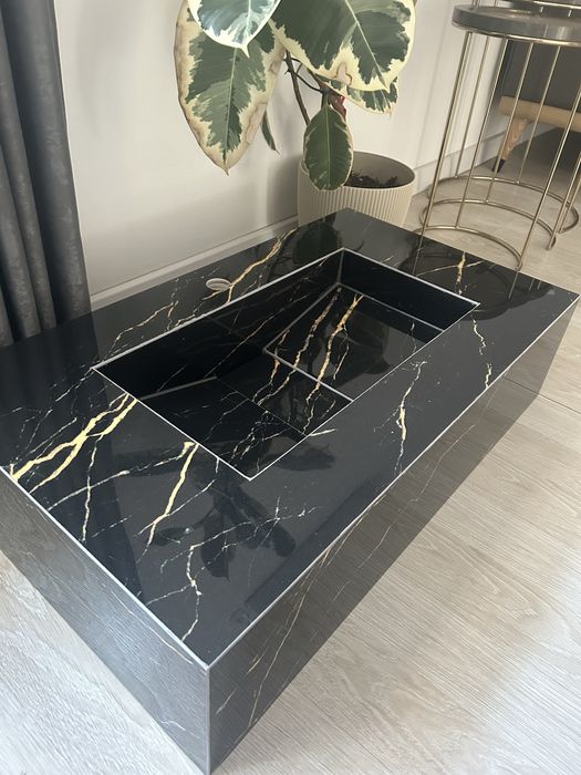 Продавам декоративна мивка от черен гранитогрес – 80/45/20 см