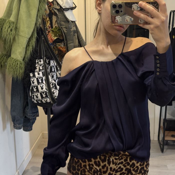 Блуза Mango | рр M красивый Navy цвет