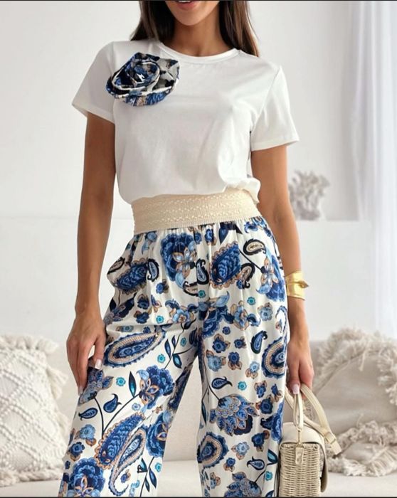 Летен сет с широк панталон