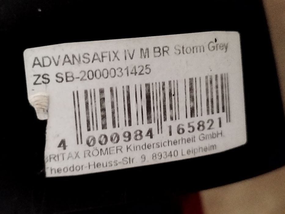 Столче за кола Britax Romer Advansafix 9-36 кг.