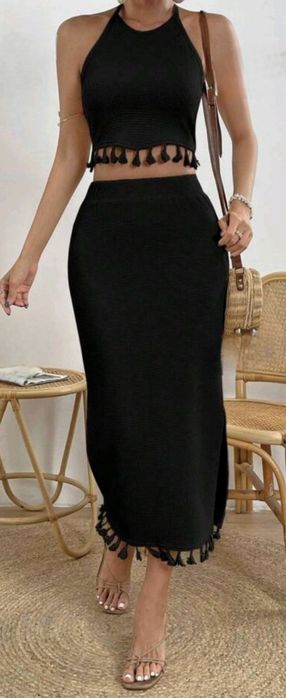 Rochie fusta maieu cu ciucurei