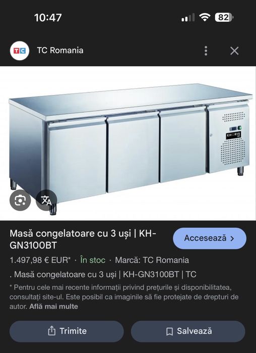 Masa rece 3 usi (CA NOU)