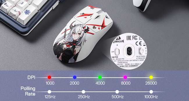 Мышь REDRAGON K1NG PRO DPI  26 000. оригинал 3в1 сенсор 3395