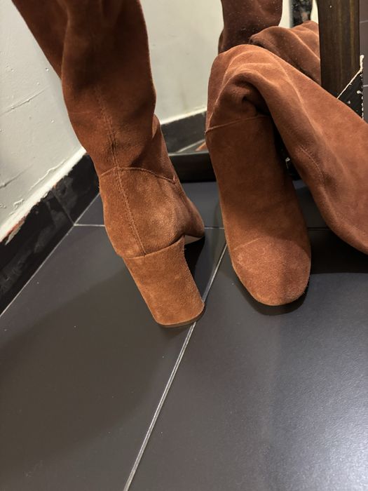 Чизми от естествен велур