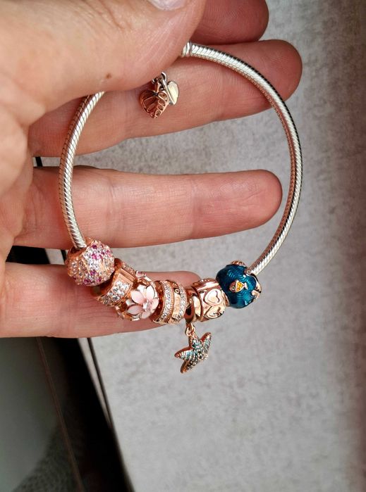 Талисмани за гривна Пандора - жълто сребро