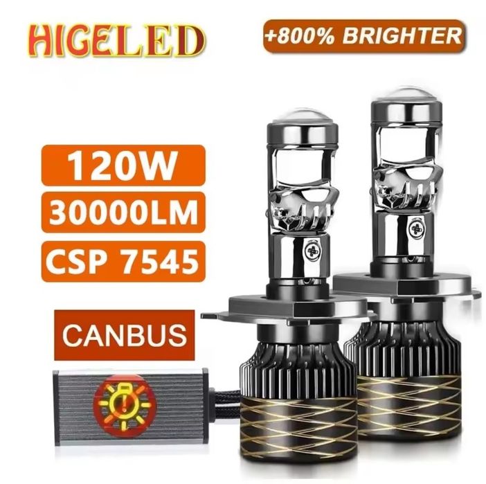 LED-uri H7 Canbus 6000K cu lupa