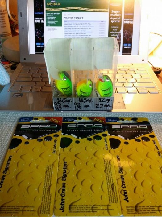 Trio voblere vobler SPRO Fat/ Little John. USA market. NOI!