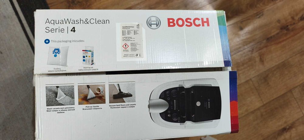 Bosch 3-в-1 перяща прахосмукачка за сухо и мокро почистване, създадена за домове с домашни любимци