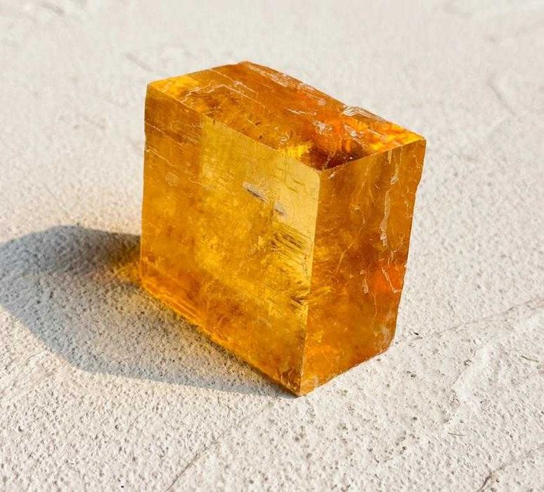 Calcite Естествен Кристал Медено Оранжев Калцит Жълт Калцит Минерал