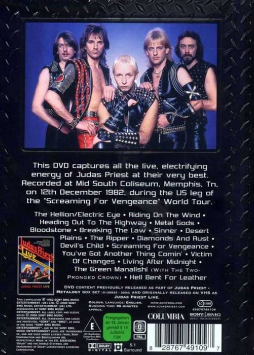 Judas Priest – Live Vengeance '82 (DVD), неразпечатано