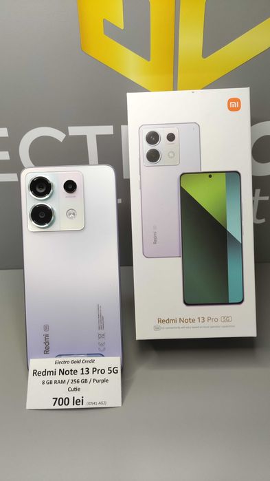 Redmi Note 13 Pro 5G Aurora Purple/8GB RAM/256GB/Cutie/ca NOU! ID541