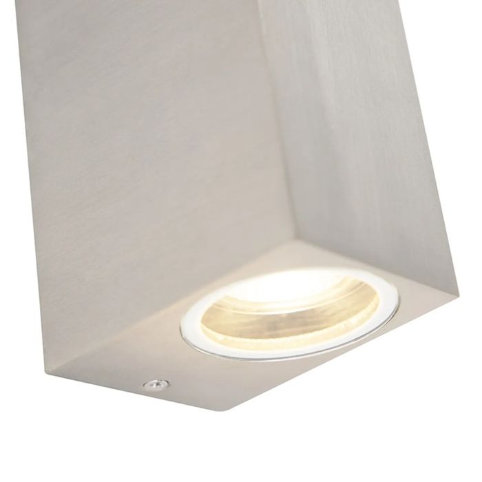 Модерна стенна лампа алуминий - светлина IP44