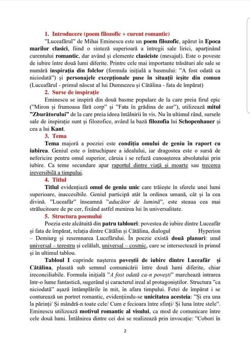 BAC de 10 - eseuri complete pentru subiectul al III-lea