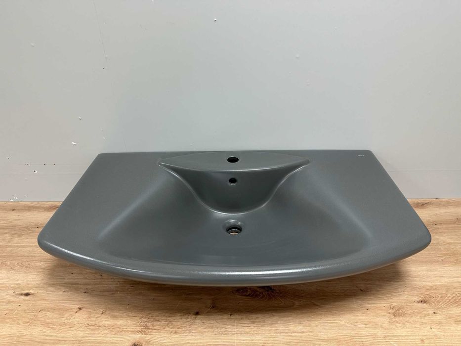 ROCA голяма антрацитна мивка 93 см – дизайнерска, мат, нова