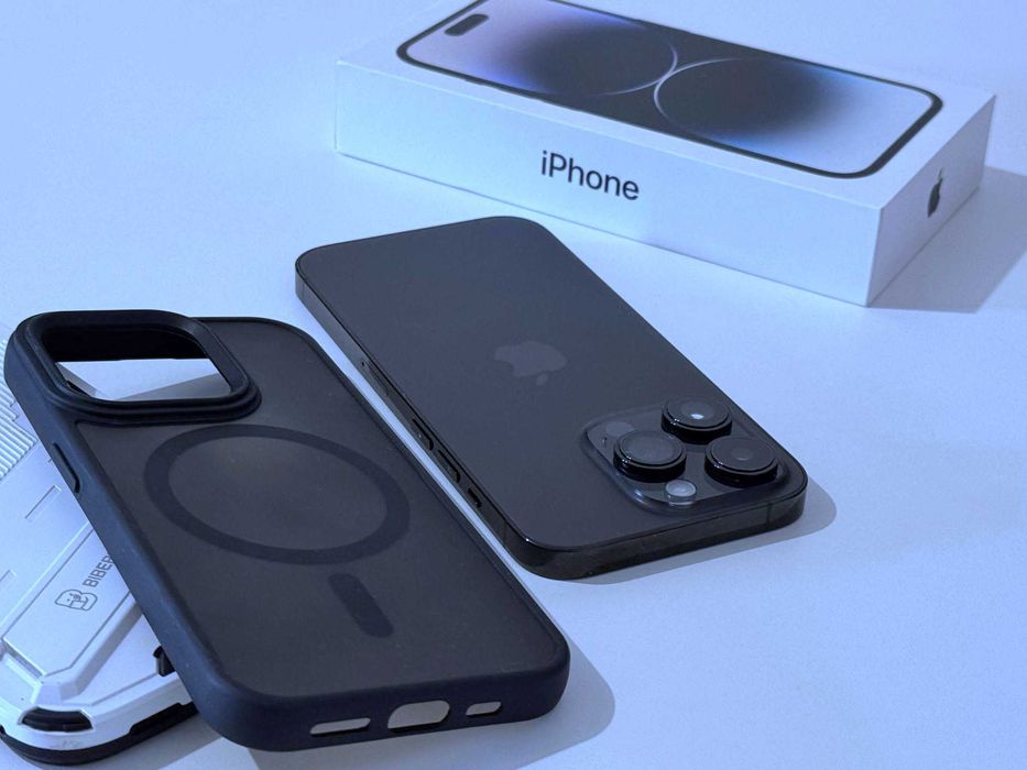 Бартер! Oтличен! iPhone 14 Pro Space Black (Черен) 100% Батерия.